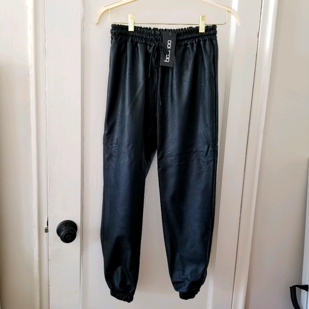 Boohoo Pleather Joggers